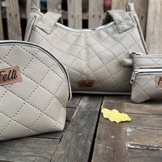 Női kézitáska szett  steppelt